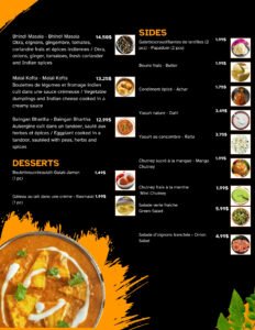 7 menu desserts sides